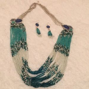 Necklace and earrings set